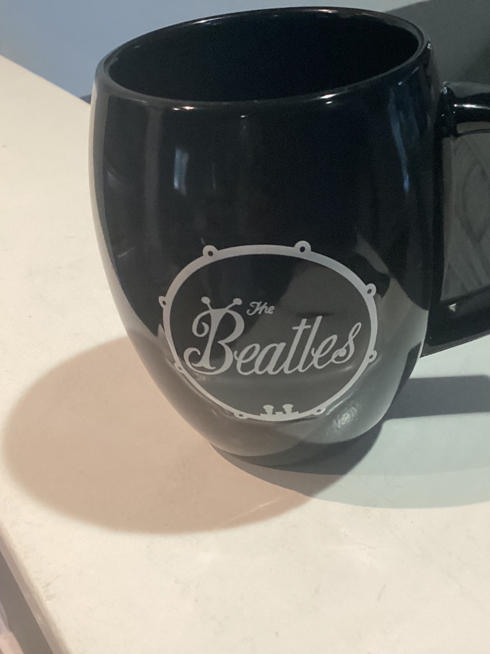 BESTLES COFFEE MUG. ROUND BLACK / white lettering Uniqie